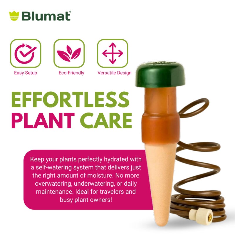 Blumat Plant Watering Devices | Classic XL Self Watering Planter Insert | Automatic Drip Plant Watering Stakes for Pots | Prevents Overwatering and Underwatering for Healthy Growth | 4 Pack - Image 2